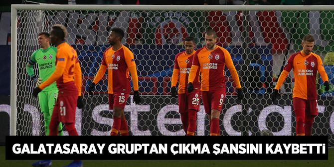 Galatasaray gruptan çıkma şansını kaybetti!
