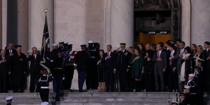 Eski Başkan George H.W. Bush için tören düzenlendi