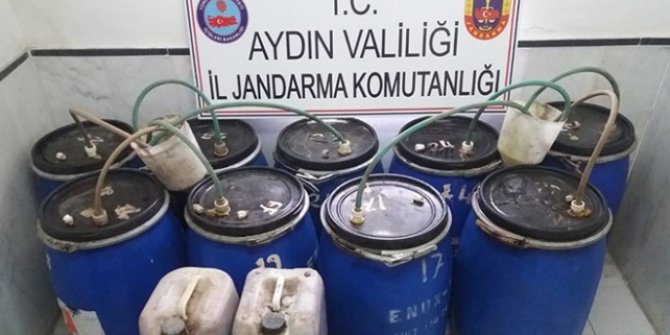 Aydın'ın Kuyucak ilçesinde 1 ton 174 litre kaçak şarap ele geçirildi!