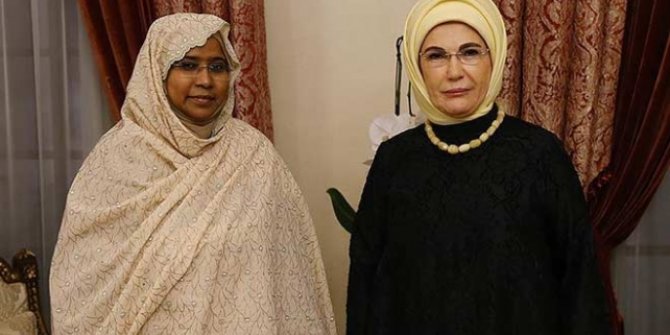 Emine Erdoğan ile Sudan Genel Eğitim Bakanı Abdalla bir araya geldi
