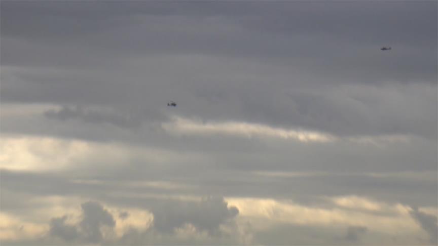 ABD helikopterleri Münbiç'te görüntülendi