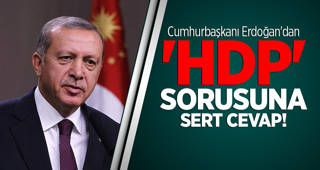 Cumhurbaşkanı Erdoğan'dan 'HDP' sorusuna çok sert cevap!
