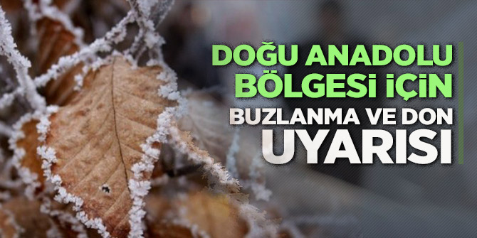 Meteoroloji uyardı: Doğu Anadolu'da buzlanma ve çığ uyarısı