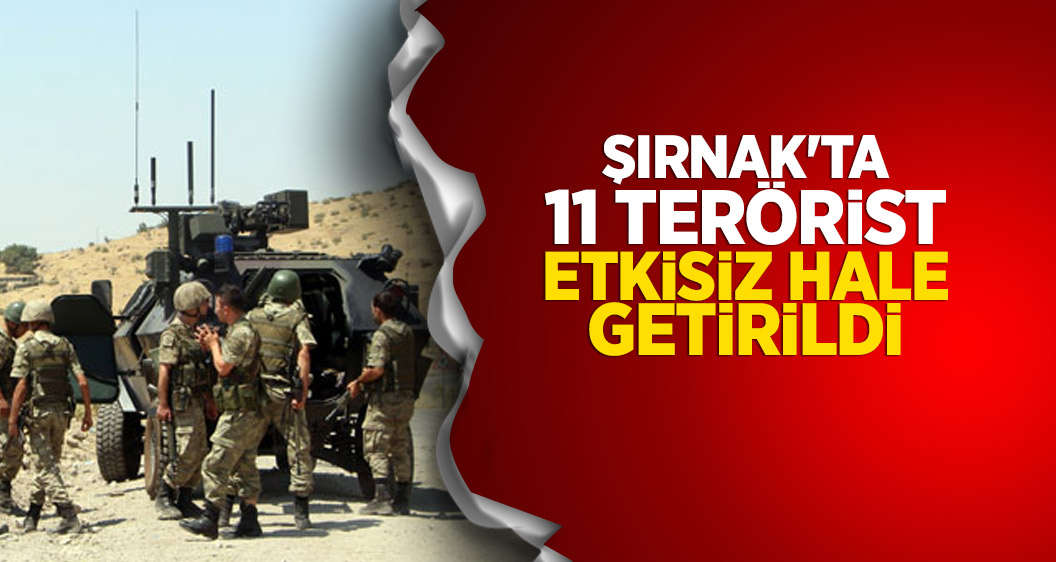 Şırnak'ta 11 terörist etkisiz hale getirildi