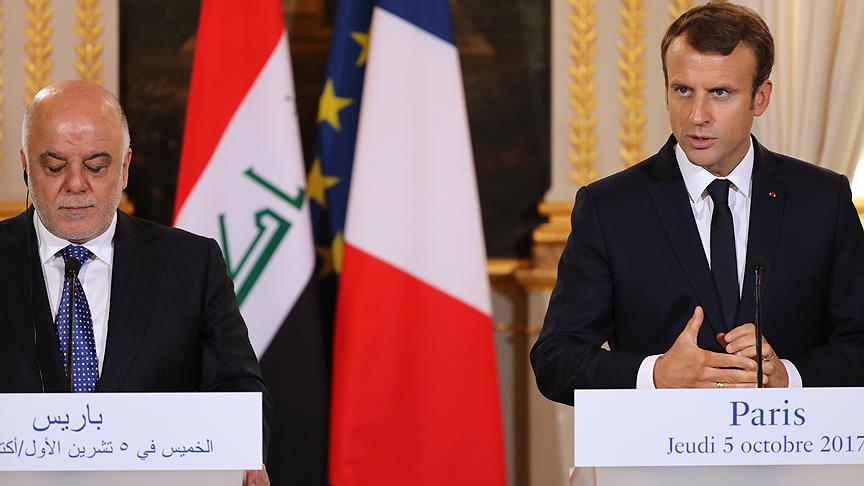 Macron: Irak'ın toprak bütünlüğünü ve güçlü bir Irak devleti istiyoruz