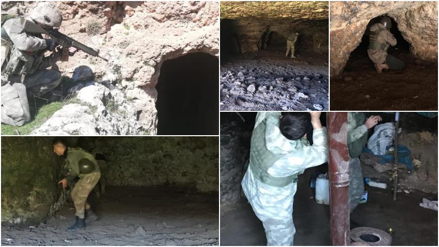 PKK'lıların kullandığı mağaralar kullanılamaz hale getirildi