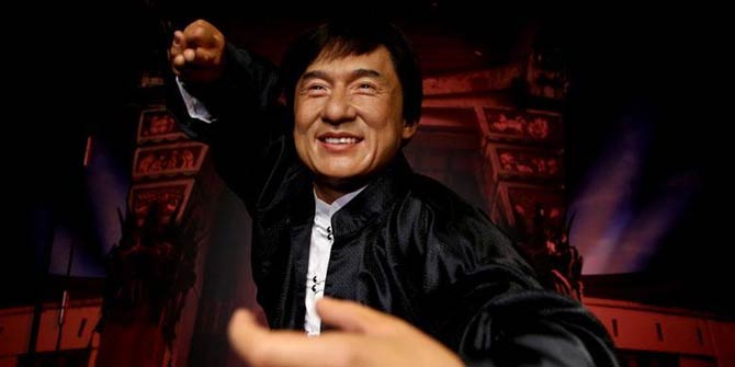Ünlü aktör Jackie Chan'in balmumu figürü sergiye açıldı