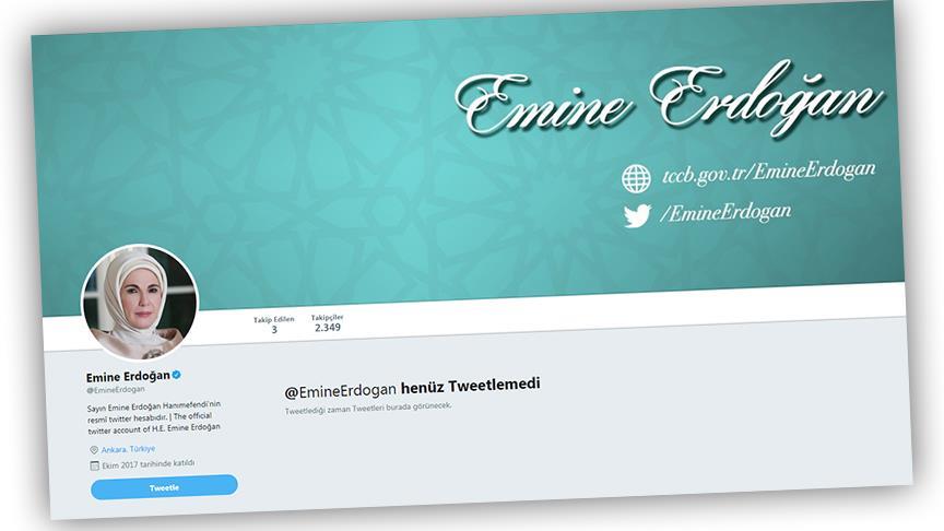Cumhurbaşkanı Erdoğan eşi Emine Erdoğan'ı Twitter'da takibe aldı