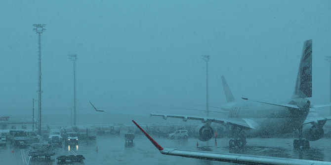 İstanbul'da hava trafiğine kar engeli