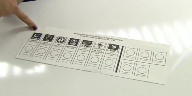 Yerel seçimde kullanılacak oy pusulası ilk kez görüntülendi