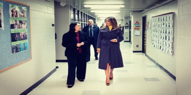 First Lady Melania Trump FETÖ okulunu ziyaret etti