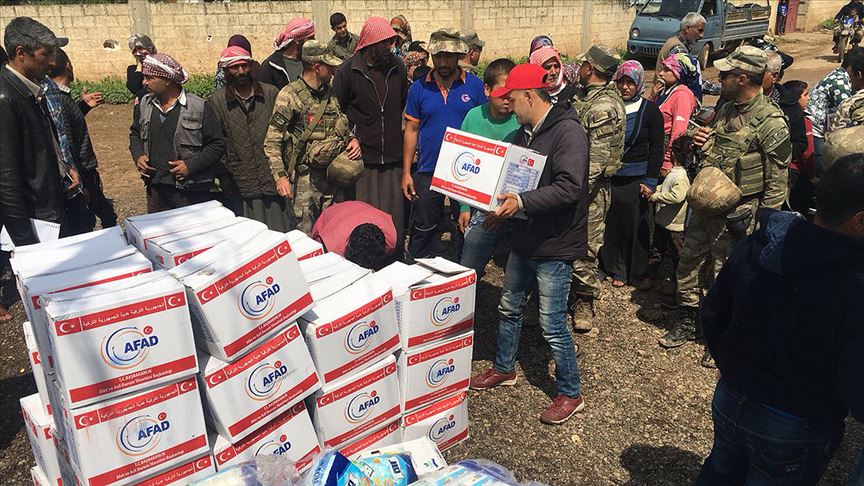 Afrin'de 362 noktaya insani yardım ulaştırıldı