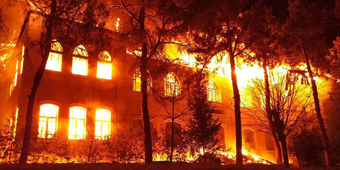 Denizli'deki okul yangınıyla ilgili 2 kişi gözaltında