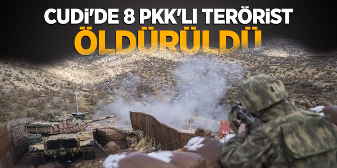Cudi'de 8 PKK'lı terörist öldürüldü