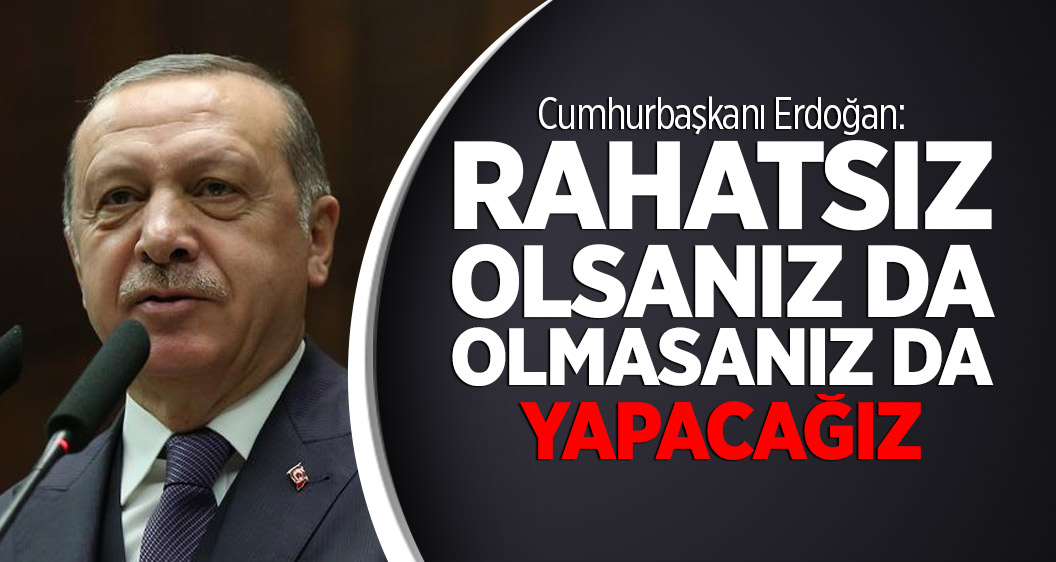 Cumhurbaşkanı Erdoğan: Rahatsız olsanız da olmasanız da yapacağız