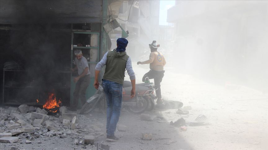İdlib'de iftardan önce hava saldırısı : 2 ölü, 11 yaralı