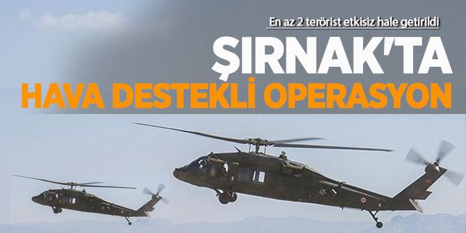 Şırnak'ta terör operasyonu