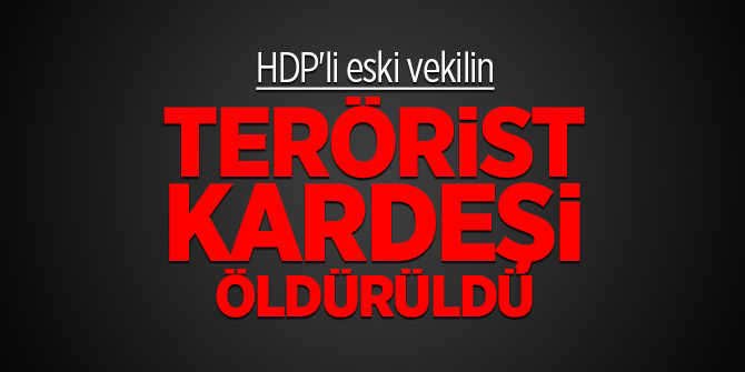 HDP'li eski vekilin terörist kardeşi öldürüldü