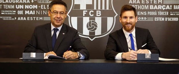 Messi Barcelona ile sözleşmesini  uzattı