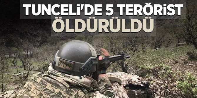 Tunceli'de 5 terörist öldürüldü