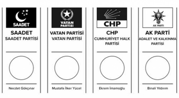İşte İstanbul seçimlerinde kullanılacak oy pusulası
