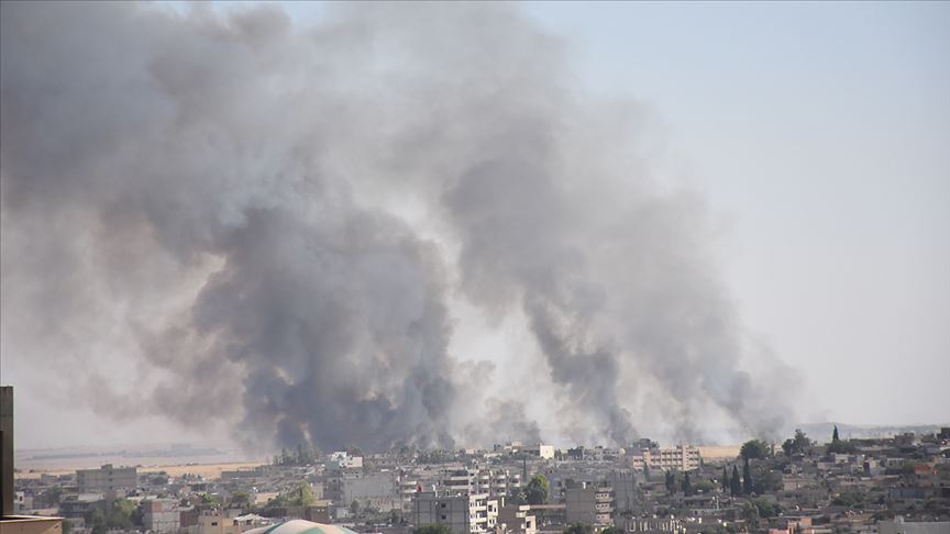 Suriye'nin Kamışlı kentinde yangın