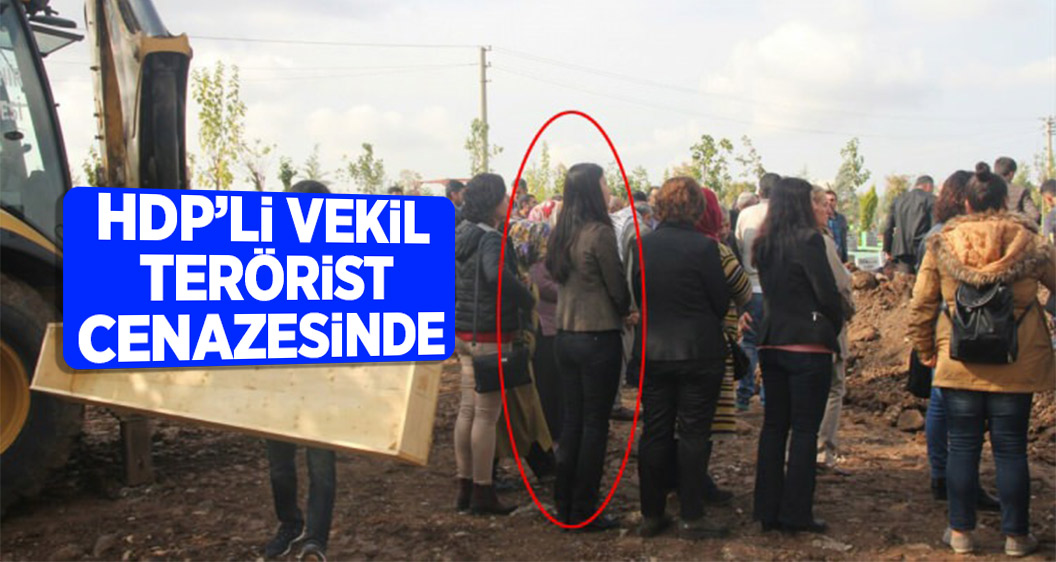 HDP'liler şaşırtmıyor! Milletvekili terörist cenazesinde...