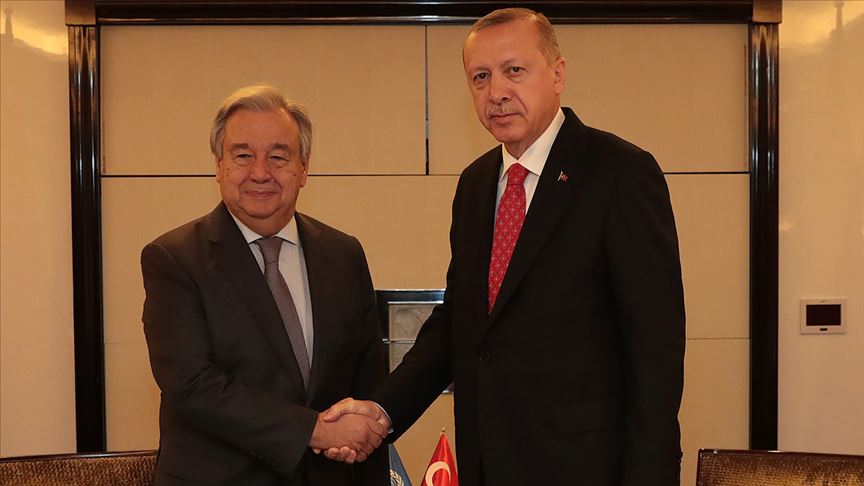 Cumhurbaşkanı Erdoğan ile BM Genel Sekreteri Guterres telefonda görüştü
