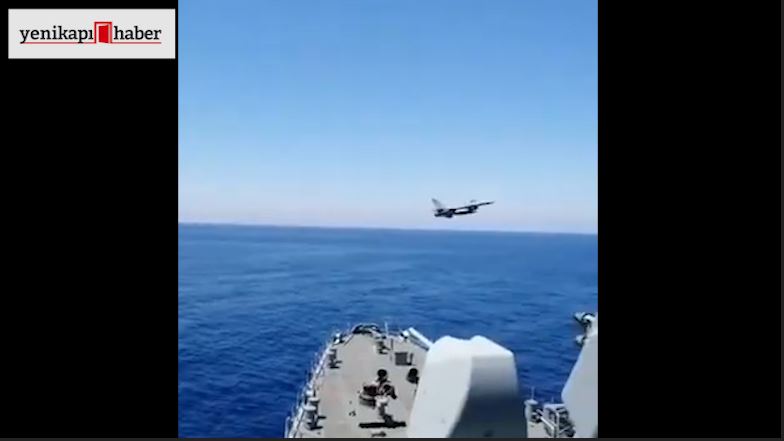 Fatih Sondaj Gemisi'ne F-16 selamı!