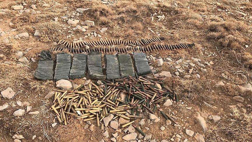 Bitlis'te operasyonda teröristlere ait mühimmat ele geçirildi