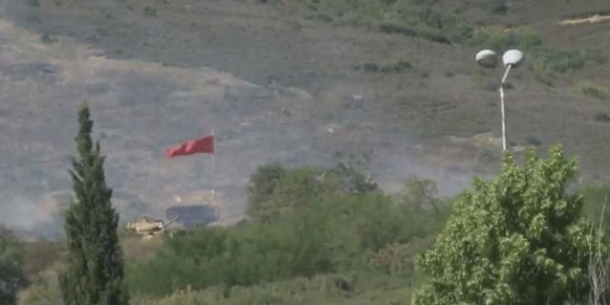 Tuzla'da askeri bölgede yangın