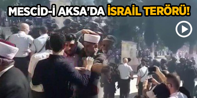 İsrail polisinden Mescid-i Aksa'da Filistinlilere müdahale