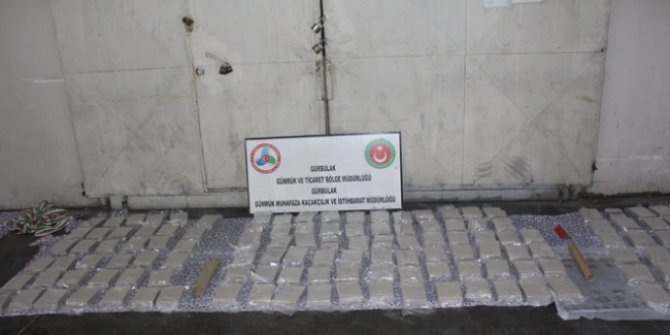 Gürbulak'ta yaklaşık 234 kilogram uyuşturucu ele geçirildi