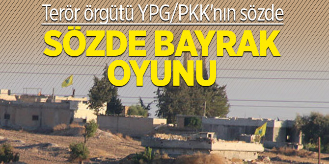 Terör örgütü YPG/PKK'nın sözde 'bayrak' oyunu