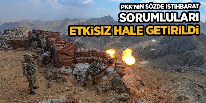PKK'nın sözde istihbarat sorumluları etkisiz hale getirildi
