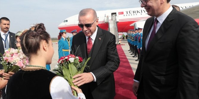 Cumhurbaşkanı Erdoğan Sırbistan'da