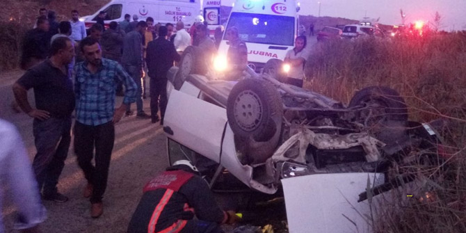 Malatya'da takla atan otomobildeki 7 kişi yaralandı