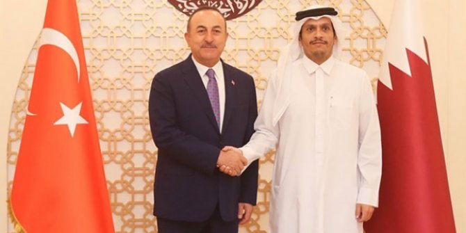 Çavuşoğlu Katar'da mevkidaşı Al Sani ile görüştü