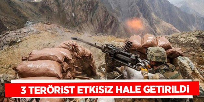 3 PKK'lı terörist SİHA'lar tarafından etkisiz hale getirildi