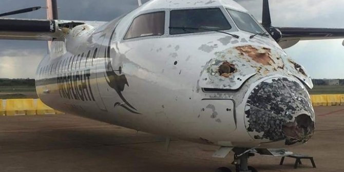 Zambiya'da uçağa yıldırım isabet etti