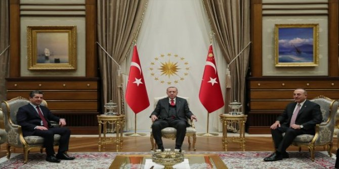 Cumhurbaşkanı Erdoğan, Barzani ile bir araya geldi