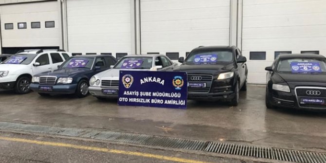 Ankara merkezli 6 ilde oto hırsızlığı operasyonunda 7 gözaltı