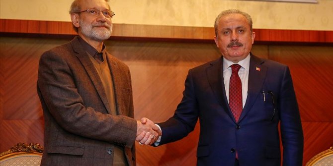 TBMM Başkanı Şentop ve İran Meclis Başkanı Laricani görüştü