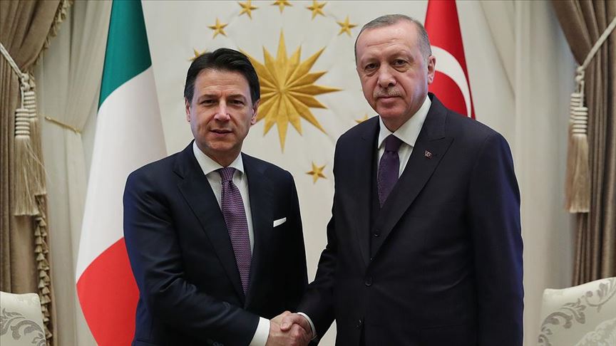 Erdoğan, İtalya Başbakanı Conte'yi kabul etti