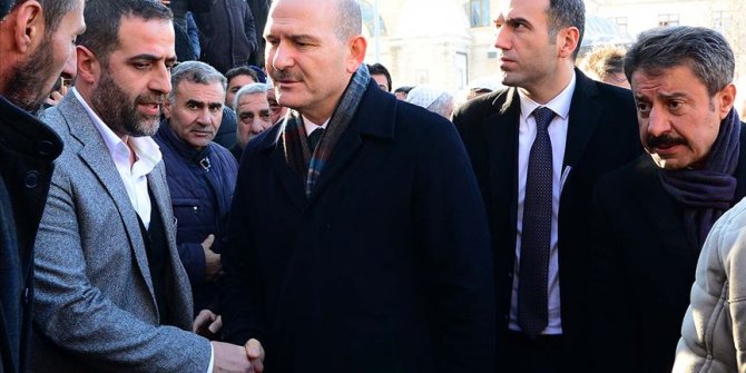 Bakan Soylu Abdülkerim Çevik'in ailesine taziye ziyaretinde bulundu