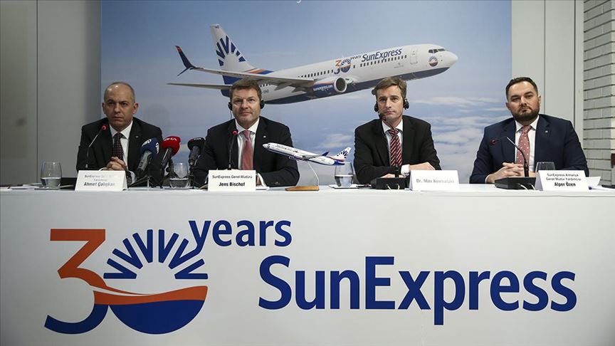 SunExpress'ten 2019'da 1,4 milyar avro gelir