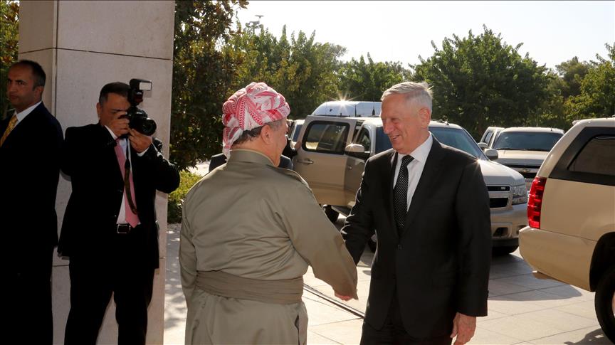 ABD Savunma Bakanı Mattis Barzani ile görüştü