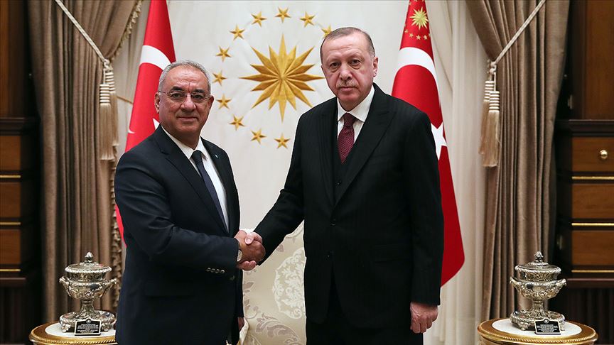 Cumhurbaşkanı Erdoğan DSP Genel Başkanı Aksakal'ı kabul etti