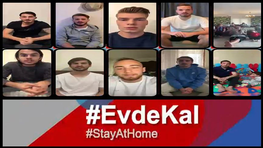 Trabzonsporlu futbolculardan 'Evde kal, güvende kal' çağrısı