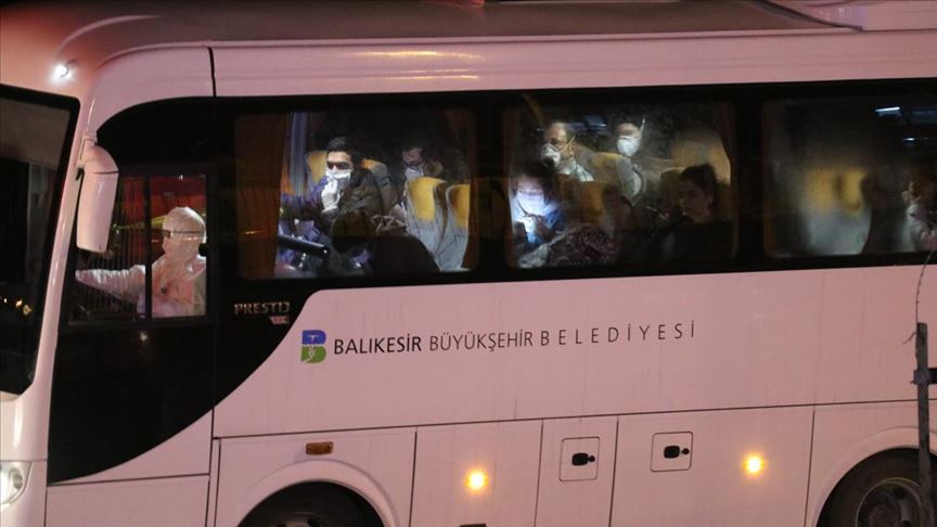 KKTC'den getirilen 190 kişi Balıkesir'deki yurtta karantinaya alındı